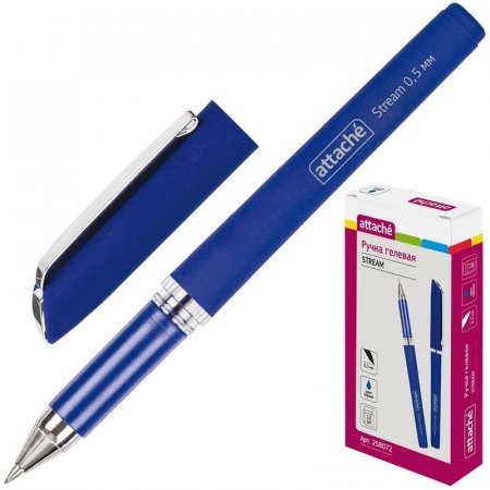 Ручка гелевая синяя (модель G-9800, толщина линии 0,5 мм)