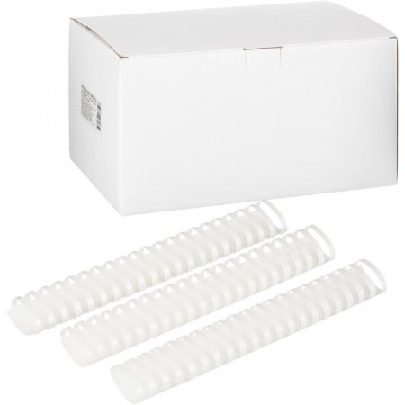 Пружины для переплета пластиковые 45 мм белые (50 штук в упаковке)