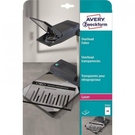 Пленка для проекторов Avery Zweckform Z3562 прозрачная А4 (25 листов, артикул производителя 3562)