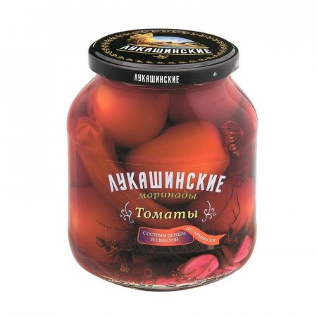 Томаты Лукашинские маринованные по-домашнему со сладким перцем 670 г