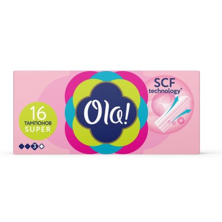 Тампоны гигиенические Ola! Tampons Super (16 штук в упаковке)