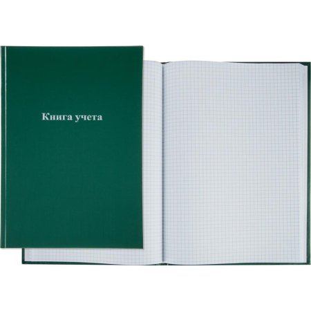 Книга учета Attache 96 листов А4 на сшивке блок офсет зеленая (обложка -  картон/бумвинил)
