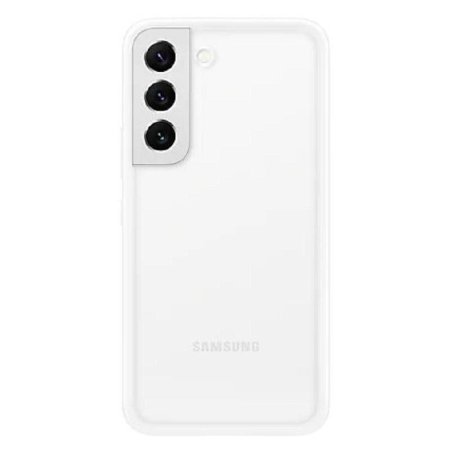 Чехол-накладка Samsung Frame Cover S22 для Samsung Galaxy S22  прозрачный/белый (SAM-EF-MS901CWEGRU)