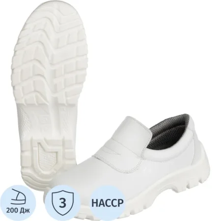 Полуботинки рабочие летние Luscan ПУ из микрофибры с металлическим  подноском белые размер 36