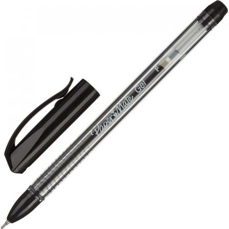 Ручка гелевая неавтоматическая Paper Mate Jiffy черная (толщина линии  0.5 мм, 4 штуки в наборе)