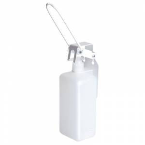 Дозатор для антисептика/дезинфицирующих средств локтевой металл/пластик 1 л (держатель, флакон для дез.средства 1 л)