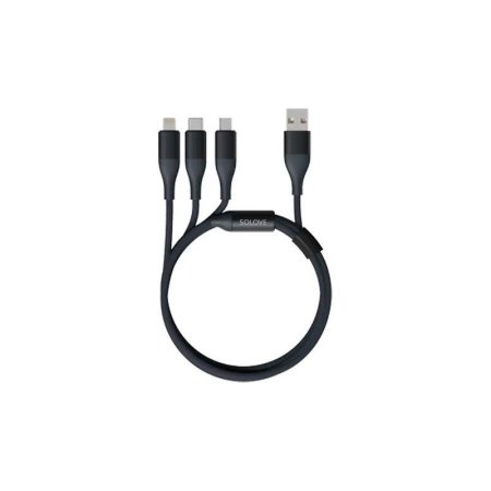 Кабель Solove USB A - Micro USB - Lightning - USB Type-C 1.2 метра (DW2)