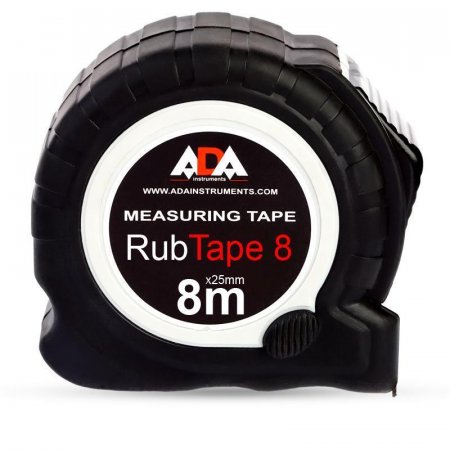 Рулетка ADA RubTape 8 8м x 25мм с фиксатором