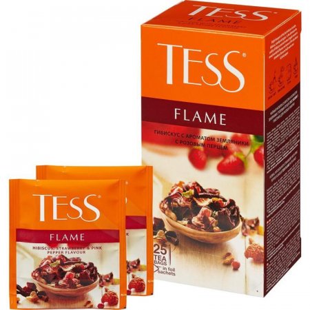 Чай Tess Flame травяной фруктовый 25 пакетиков