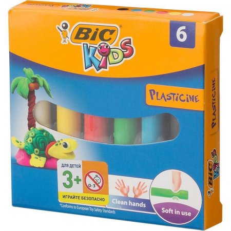 Пластилин Bic Kids 6 цветов