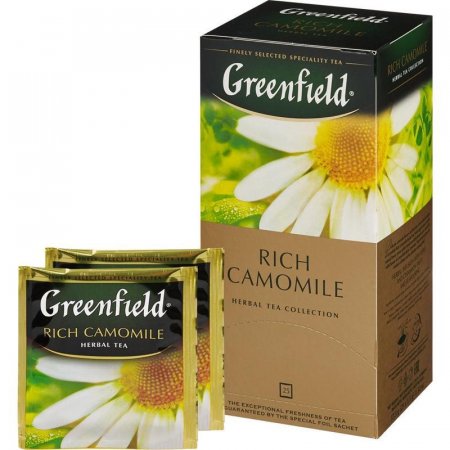 Чай Greenfield Rich Camomile зеленый с ромашкой 25 пакетиков