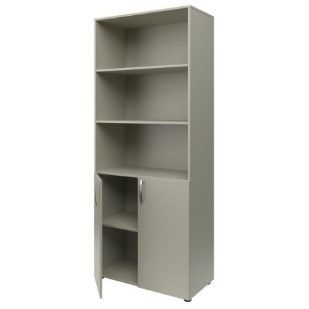 Шкаф полуоткрытый широкий (серый, 800x420x1950 мм)