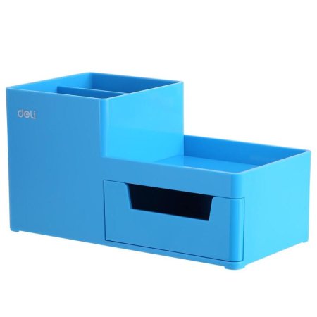 Подставка-органайзер для канцелярских мелочей Deli Rio синий 4 отделения  (EZ25130)