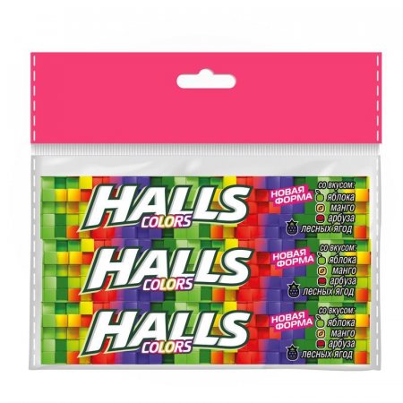 Леденцы Halls Colors (3 штуки по 25 г)