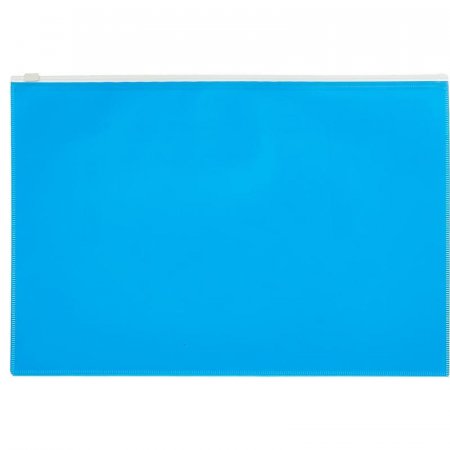 Папка-конверт на молнии Attache Color A4 голубая 0.16 мм