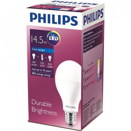 Лампа светодиодная Philips 14.5Вт E27 грушевидная 6500 К холодный белый свет