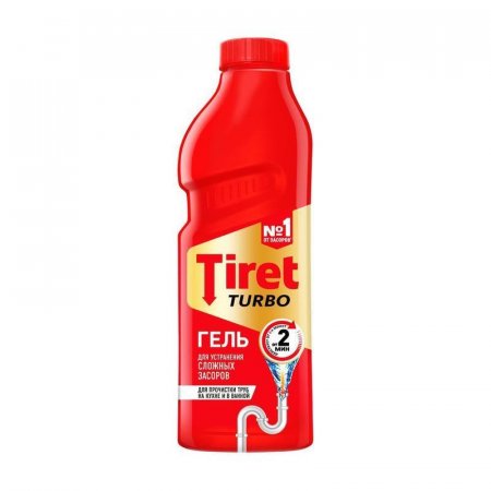 Cредство для прочистки труб Tiret Turbo гель 1 л