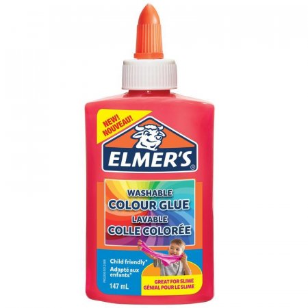 Клей для слаймов Elmer's Washable Colour Glue цветной розовый 147 мл