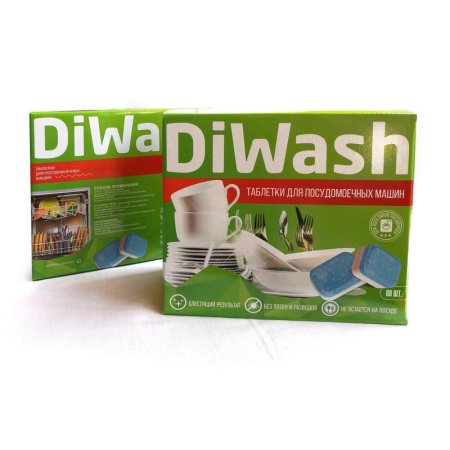 Таблетки для посудомоечных машин DiWash (60 штук в упаковке)