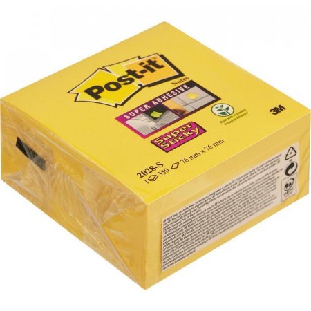Стикеры Post-it 76х76 мм желтые неоновые 350 листов
