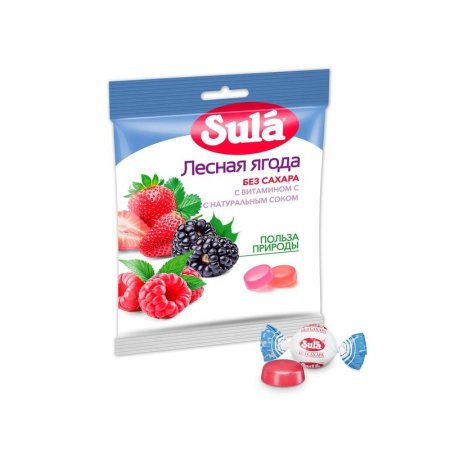 Леденцы Sula Лесная ягода без сахара 60 г