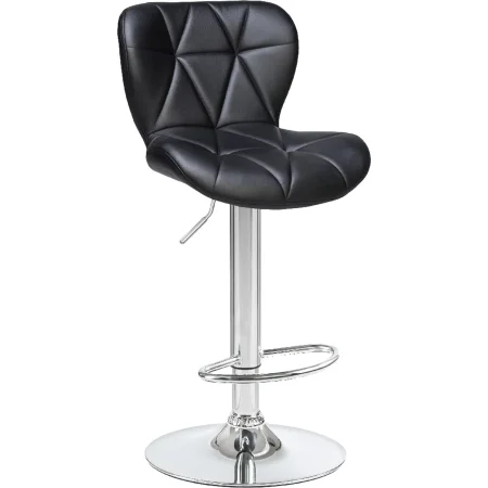 Стул барный Dobrin Barny чёрный/хромированный (искусственная  кожа/металл)