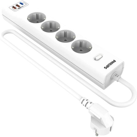 Сетевой фильтр Philips CHP8246WA/51 на 4 розетки 2 метра + 2 USB