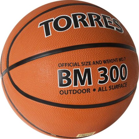 Мяч баскетбольный Torres BM300 №7 оранжевый/черный