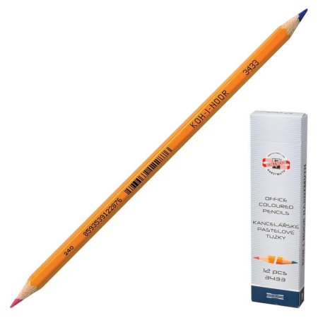 Карандаш двухцветный Koh-I-Noor красный/синий шестигранный
