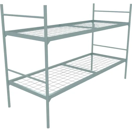 Кровать двухъярусная Хит+ металлическая (серый, 709х1350х1966 мм)