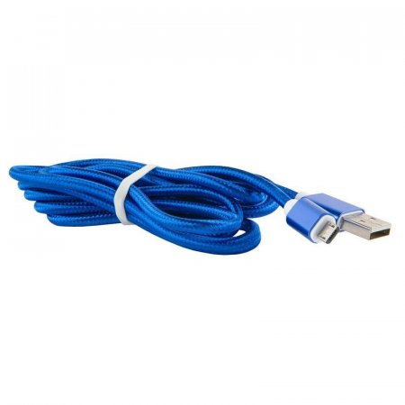 Кабель Red Line USB - micro USB нейлоновая оплетка синий 2 м