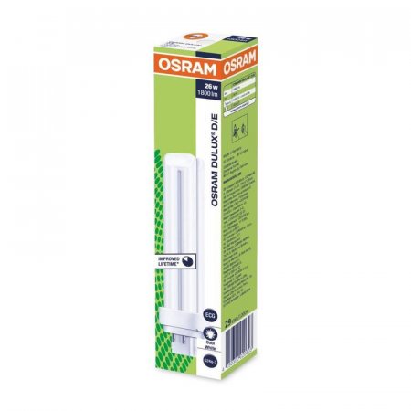 Лампа люминесцентная Osram CFL Dulux D/E 26W/840 26 Вт G24Q-3 D/E 4000 К (4050300020303)