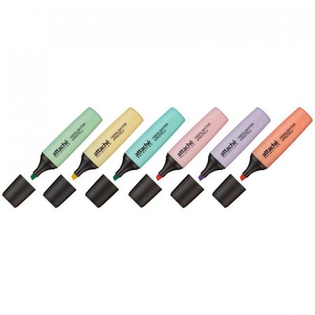 Маркер выделитель текста Attache Selection Pastel 1-5 мм 6 цветов