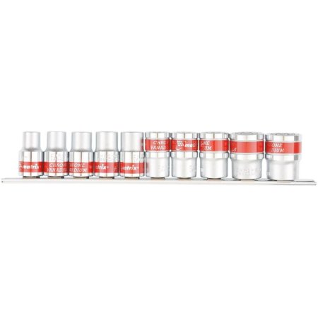 Набор головок торцевых 1/2 12-гр. CrV 10 штук (10-24 мм) MATRIX 13596