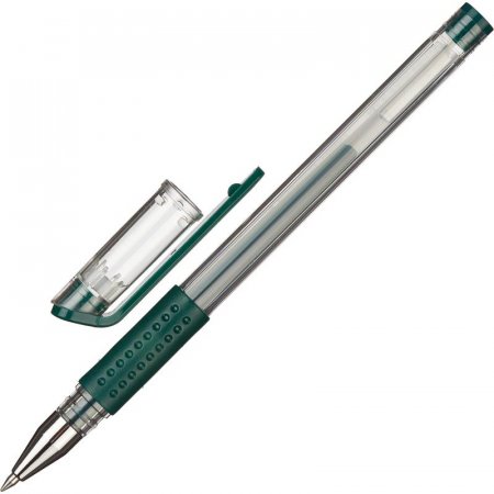 Ручка гелевая неавтоматическая Attache Gelios-010 зеленая (толщина линии 0.5 мм)