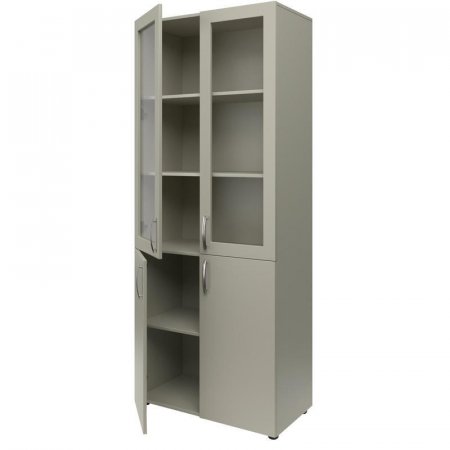 Шкаф широкий комбинированный (серый, 800x420x1950 мм)