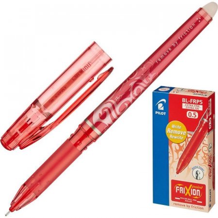 Ручка стирающаяся гелевая Pilot BL-FRP5 Frixion Рoint красный, 0,25 мм