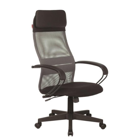 Кресло для руководителя Easy Chair 655 TTW серое/черное (искусственная кожа/сетка/ткань, пластик)