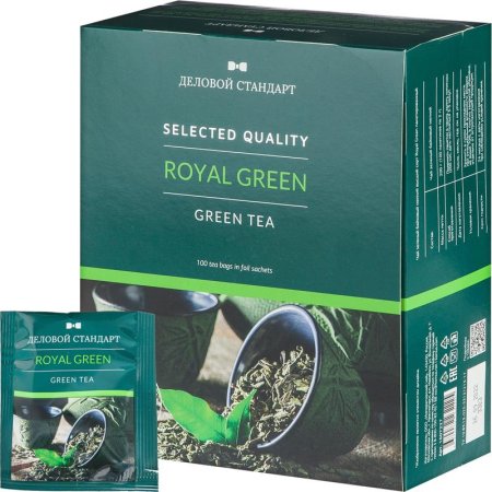 Чай Деловой Стандарт Royal Green tea зеленый 100 пакетиков