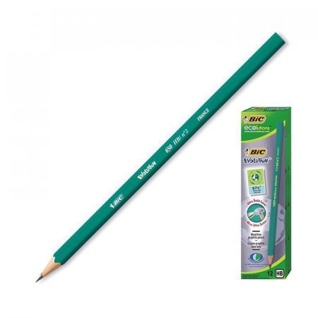 Карандаш BIC Evolution Эко CO650, НВ, без ластика, заточенный