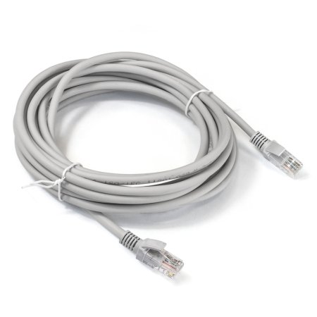 Патч-корд витая пара ExeGate UTP-RJ45-RJ45-5e-5M-LSZH-GY 5e 5 м