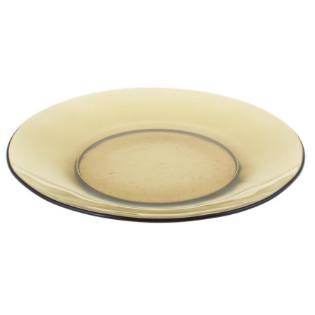 Тарелка обеденная стеклянная Glass Basilico диаметр 200 мм коричневая  (60066007)