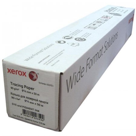 Калька Xerox Tracing Paper Roll (длина 50 м, ширина 914 мм, плотность 90 г/кв.м, диаметр втулки 50,8 мм)