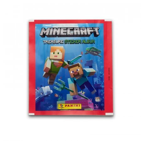 Наклейки детские коллекционные Panini Minecraft сезон 2021-22 (5 штук в  пакетике)