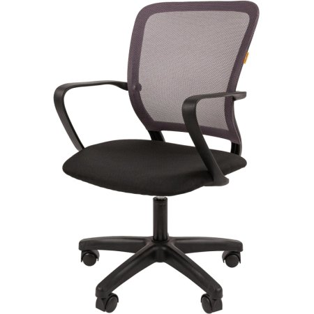 Кресло офисное Chairman 698LT чёрное/серое (ткань/сетка, пластик)