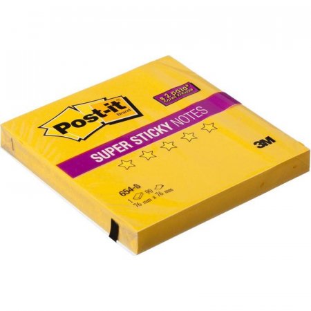 Стикеры Post-it 76x76 мм желтые неоновые 90 листов