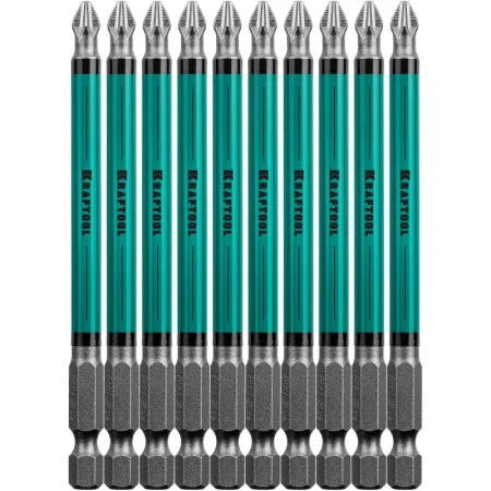 Бита магнитная Kraftool Optimum Line PH2 x 100 мм (10 штук в упаковке,  26122-2-100-10)