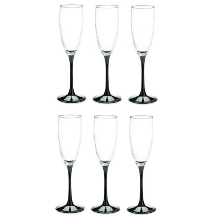 Набор бокалов для шампанского Домино стеклянные 170 мл (6 штук в  упаковке)