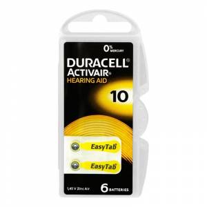 Батарейки DURACELL ZA10-6BL для слуховых аппаратов