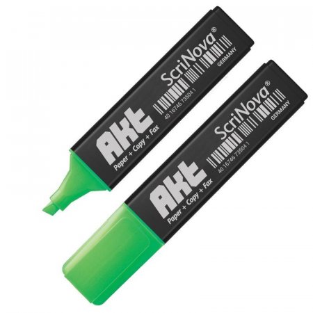 Текстовыделитель ScriNova Akt зеленый (толщина линии 1-5 мм)